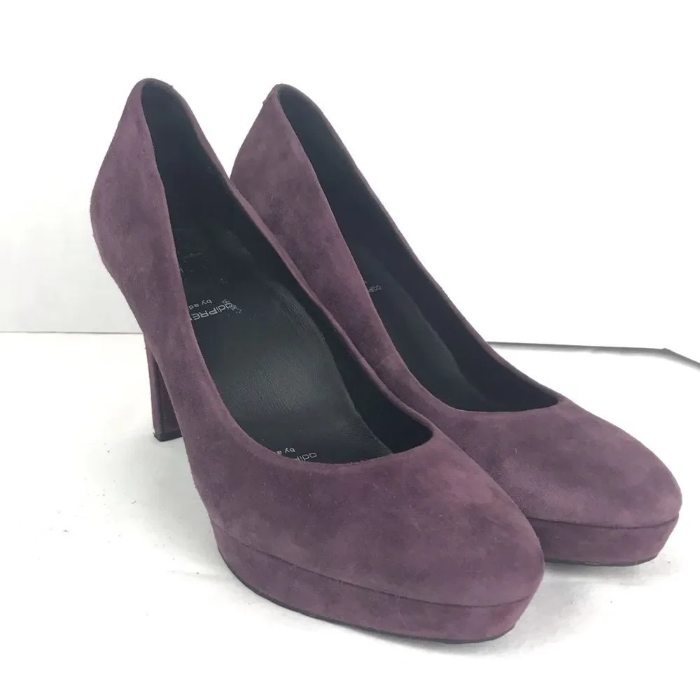 Rockport Janae Purple Suede Platform Heels Sz 10